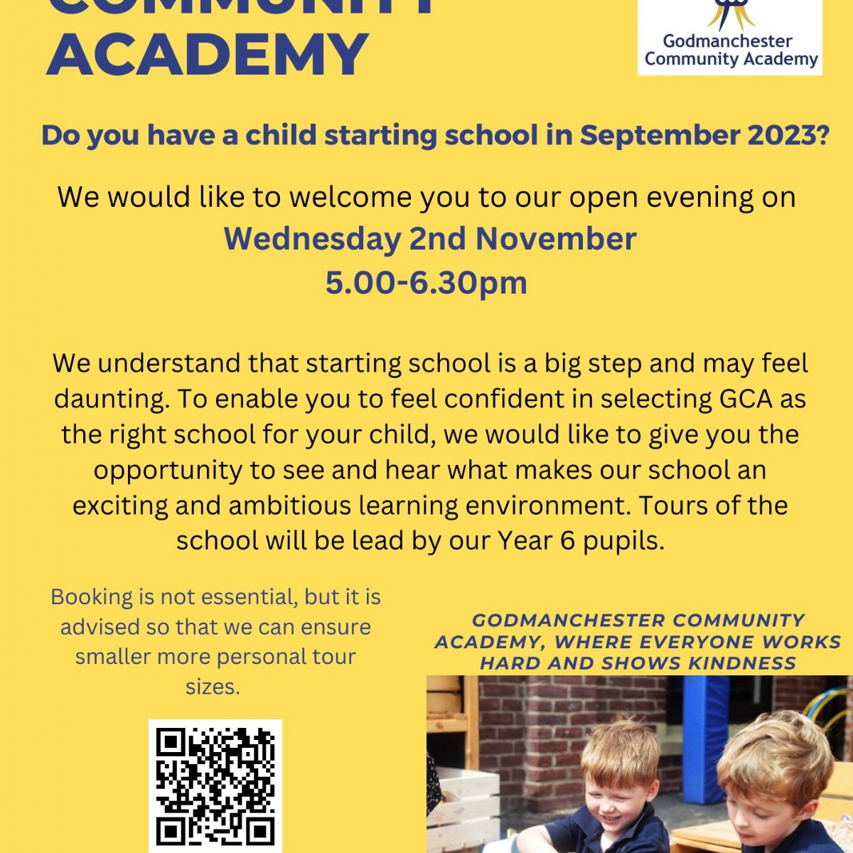 Godmanchester Community Academy - New Intake Open Evening